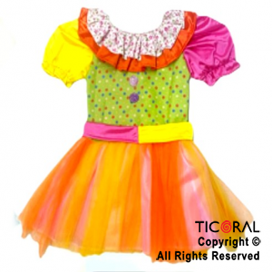 DISFRAZ PAYASA VESTIDO CON TUTÚ CR TALLE 2 x 1